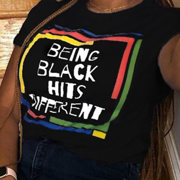 Being Black Hits Different fashion Graphic tee - Picture 2 of 3